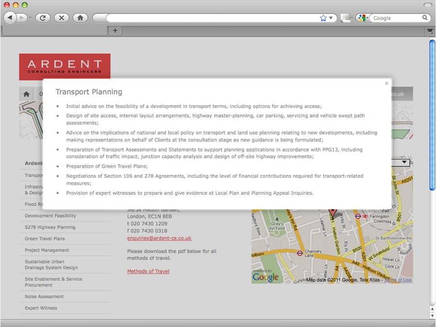 Ardent Consulting Engineers - popup