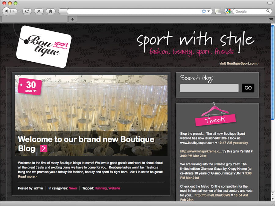 Boutique Sport - blog