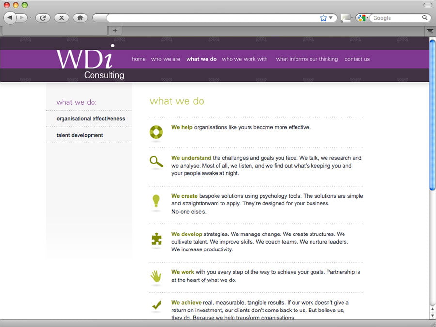 WDI Consulting - what we do