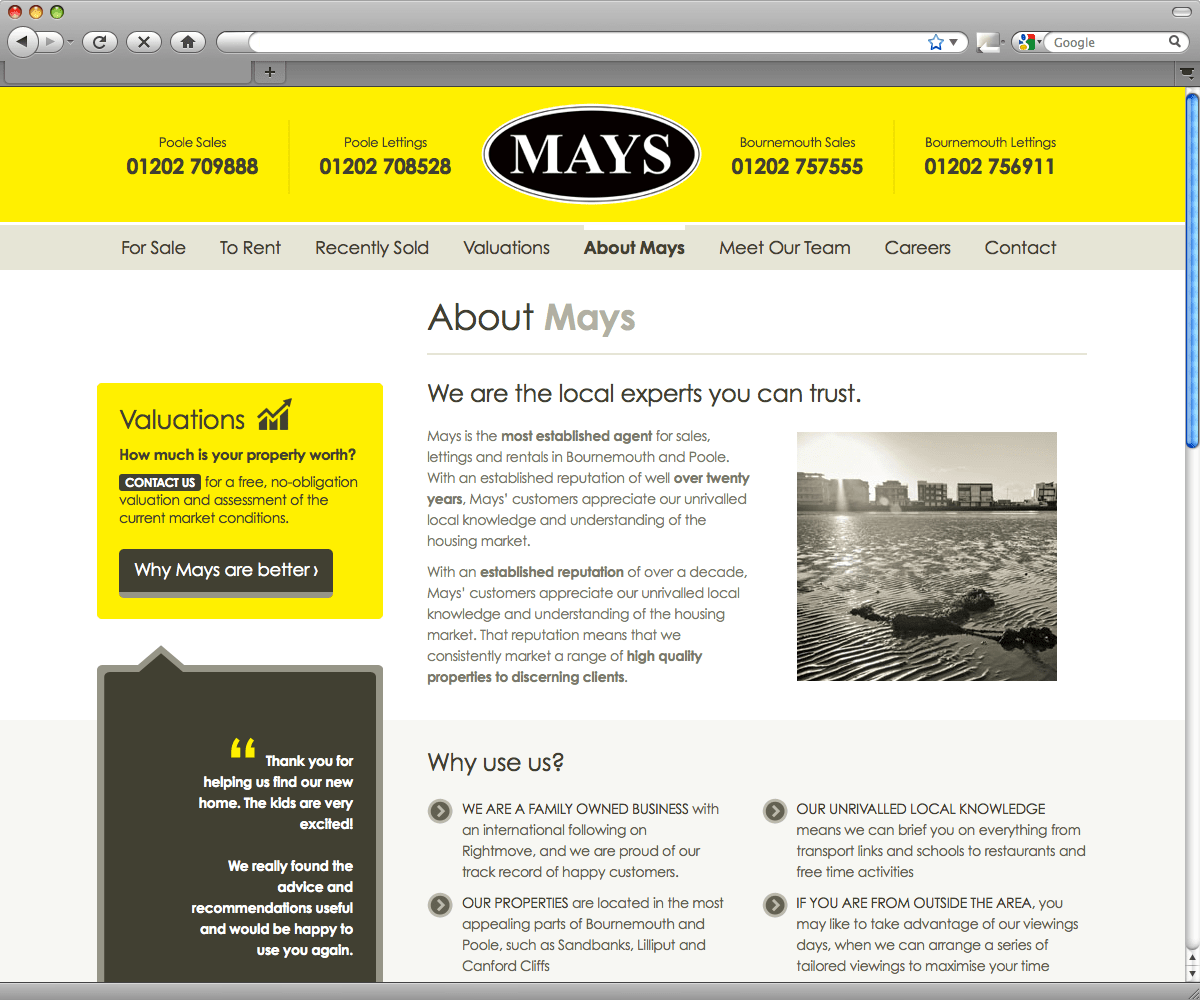 Mays Estate Agents - about