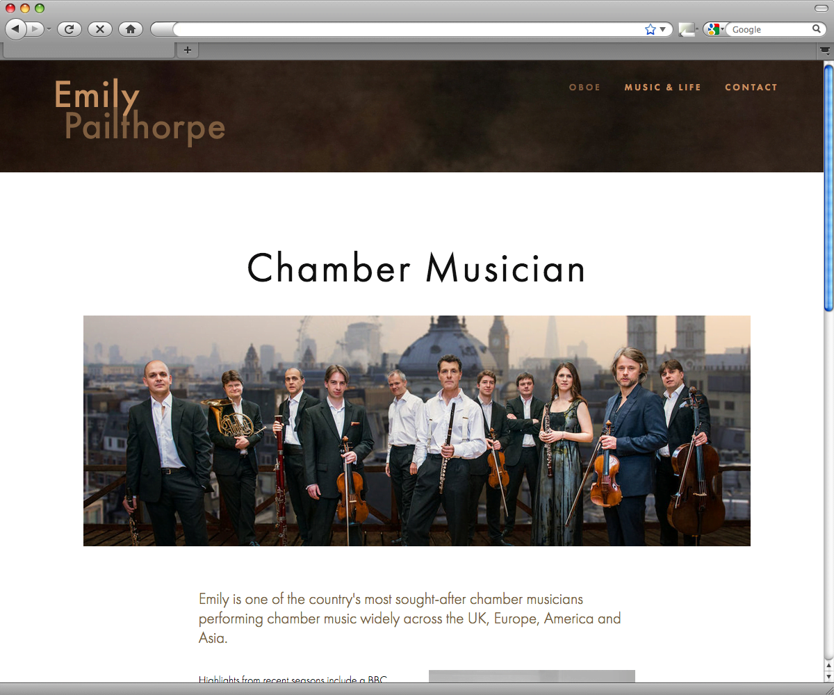 Emily Pailthorpe - chamber musician page