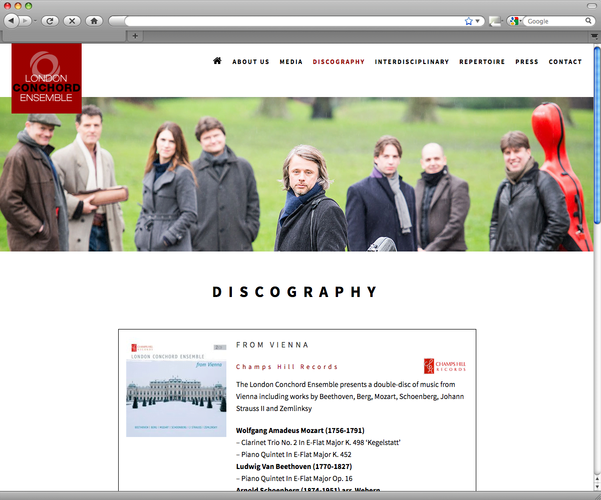 London Conchord Ensemble - discography page