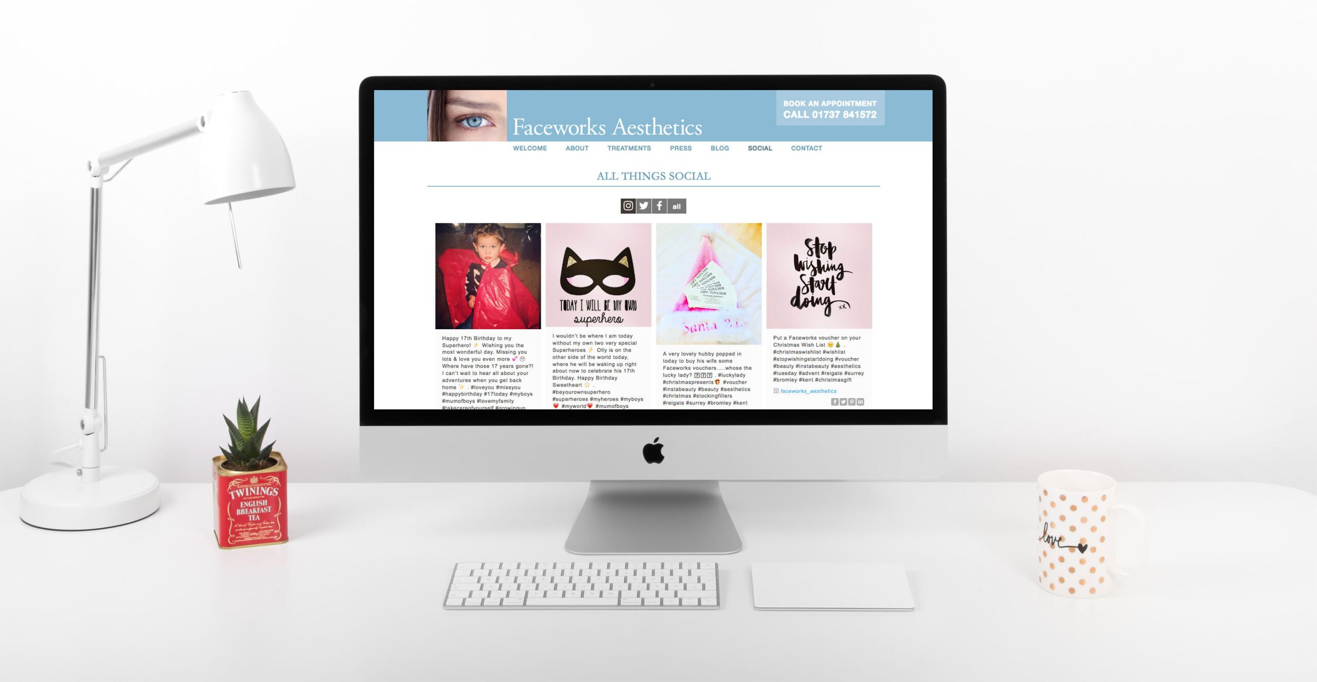 Faceworks Aesthetics - social page