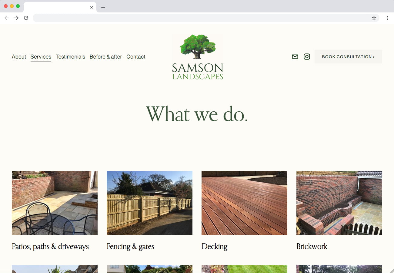 Samson Landscapes - what we do