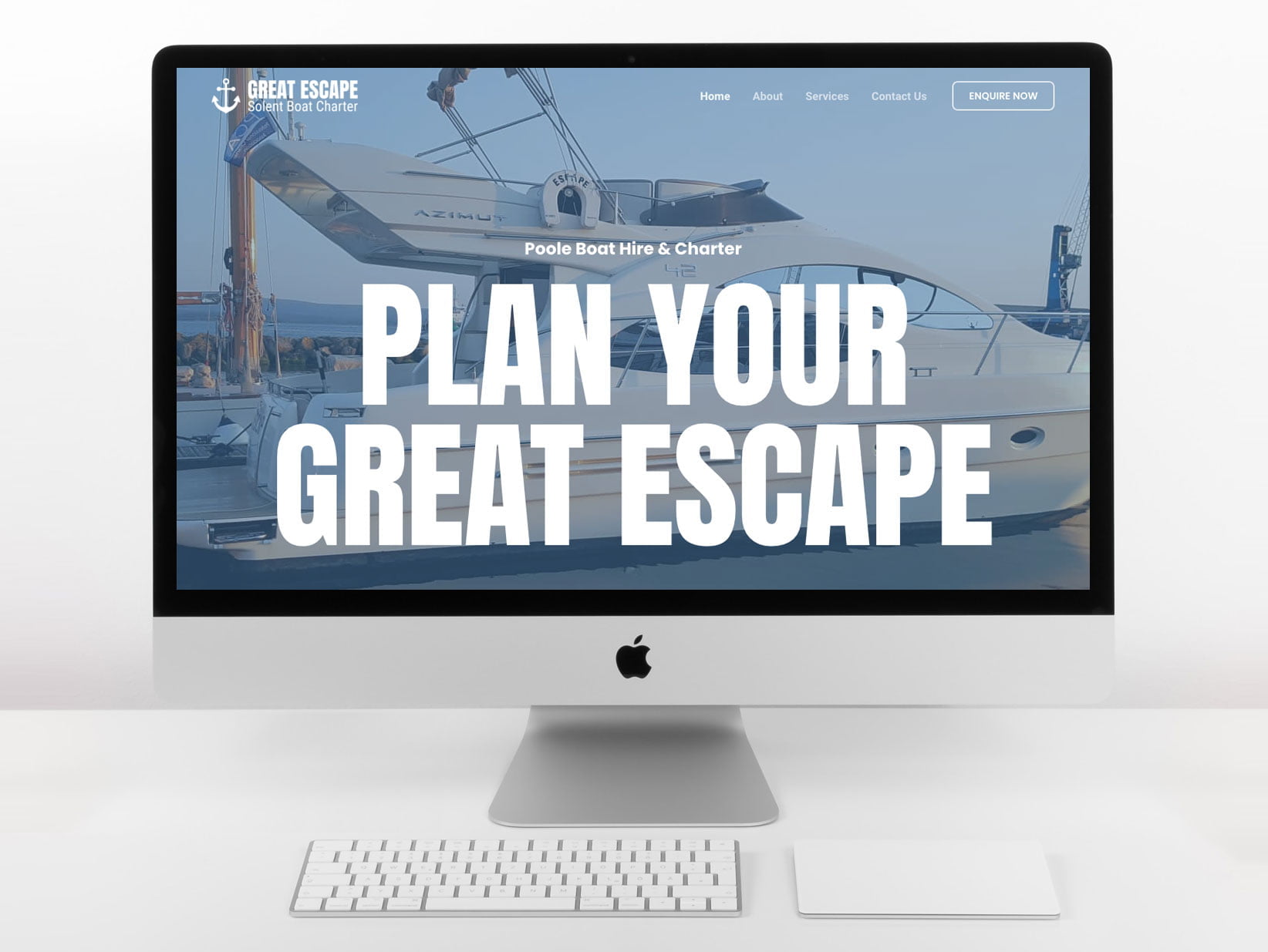 Great Escape Solent Boat Charter Web Design Poole