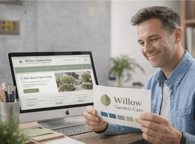 Website call-to-action button using effective colour contrast