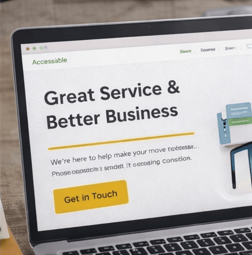 Clean modern website layout supporting accessibility