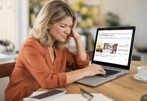 Comparison of outdated and modern website design